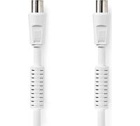 Câble coaxial | IEC (Coax) mâle | IEC (Coax) femelle | Nickelé | 100 dB | 75 Ohm | Double blindage | 2.00 m | Rond | PVC | Blanc | Boîte