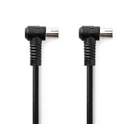 Câble coaxial | IEC (Coax) mâle | IEC (Coax) femelle | Nickelé | 120 dB | 75 Ohm | Quatre blindages | 3.00 m | Rond | PVC | Noir | Etiquette