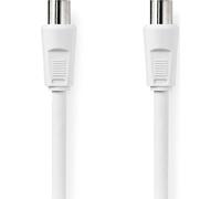Câble coaxial | IEC (Coax) mâle | IEC (Coax) femelle | Nickelé | 90 dB | 75 Ohm | Double blindage | 3.00 m | Rond | PVC | Blanc | Boîte