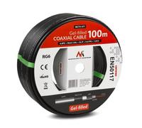 Câble coaxial - MACLEAN - RG6 - 100M - Résistant aux intempéries - Noyau en cuivre