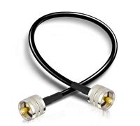 Câble Coaxial PL259 Câble Antenne CiBi 30cm UHF PL-259 Mâle a Mâle Faible Perte RG58 50 Ohm pour Tosmeter CB Twayrdio CB Puissance SWR Mètre Amplificateur Linéaire Charge Fictive Radio Amateur
