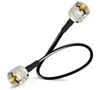 Câble Coaxial PL259 Câble Antenne CiBi 60cm UHF PL-259 Mâle a Mâle Faible Perte RG58 50 Ohm pour Tosmeter CB Twayrdio CB Puissance SWR Mètre Amplificateur Linéaire Charge Fictive Radio Amateur