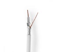 Câble Coaxial Protégé contre les interférences de 4G/LTE 25,0 m Boîte-Cadeau Blanc