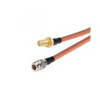 Câble coaxial R+F RG400 à double blindage, connecteur SMA mâle, SMA femelle vers fiches N mâles, adaptateur de cavalier coaxial R+F en queue de cochon(SMA F to N F,5Meter)