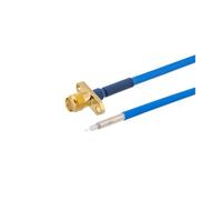 Câble coaxial R+F RG405 semi-flexible, connecteur mâle SMA vers extrémité PCB, câble de test haute fréquence DC-6 GHz, câble 086, 50 ohms(SMA 2Hole F to PCB,5M(16.4FT))