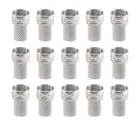 Câble coaxial RF C RG6 type F à visser, 15 pièces