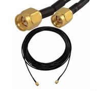 Câble coaxial RG174 Pigtail - 10 m SMA mâle vers SMA mâle - Rallonge d'antenne 50 Ohm - Connecteurs plaqués or