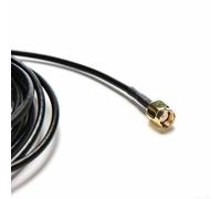 Câble coaxial RG174 Pigtail 50 Ohm, rallonge de 10 m avec connecteurs mâles vers mâles, fil de cuivre doré + noir pour l'industrie