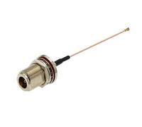 Câble coaxial RG178 étanche RF 1,13 mm x 0,81 avec connecteurs N femelle et mâle vers U.FL/MHF4 rallonge for antenne Wi-Fi(Brown,20CM)