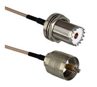Câble coaxial RG316 avec connecteurs UHF PL259 SO239 vers SMA UHF BNC, câble RF de 4 à 10 Pieds(PL259 M to SO239 Nut,2FT (60CM))