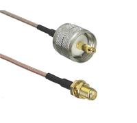 Câble coaxial RG316 avec connecteurs UHF PL259 SO239 vers SMA UHF BNC, câble RF de 4 à 10 Pieds(PL259 M to SMA F,2FT (60CM))