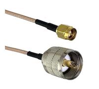 Câble coaxial RG316 avec connecteurs UHF PL259 SO239 vers SMA UHF BNC, câble RF de 4 à 10 Pieds(PL259 M to SMA M,2FT (60CM))