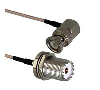Câble coaxial RG316 avec connecteurs UHF PL259 SO239 vers SMA UHF BNC, câble RF de 4 à 10 Pieds(SO239 F to BNC M90,6FT (2M))