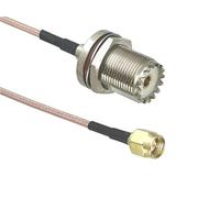 Câble coaxial RG316 avec connecteurs UHF PL259 SO239 vers SMA UHF BNC, câble RF de 4 à 10 Pieds(SO239 F to SMA M,2FT (60CM))