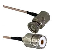 Câble coaxial RG316 avec connecteurs UHF PL259 SO239 vers SMA UHF BNC, câble RF de 4 à 10 Pieds(SO239-F to BNC-M90,2FT (60CM))