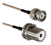 Câble coaxial RG316 avec connecteurs UHF PL259 SO239 vers SMA UHF BNC, câble RF de 4 à 10 Pieds(SO239 F to BNC M,2FT (60CM))