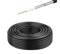 Câble coaxial RG58 - Câble blindé 50 Ohm pour communication RF, radio Ham et applications d'antenne, 15,2 m