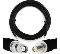 câble coaxial RP-SMA mâle vers RP-SMA femelle de 1m - entièrement en cuivre HF400 Coax flexible d'extension 50 Ohms (équivalent LMR400 UF UltraFlex) - pour WiFi / Routeur / Antenne / WLAN / RF / Radio