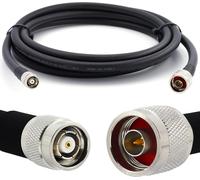 2m RP-TNC mâle à N mâle Câble coaxial - HF400 Flexible 50 Ohm Câble d'extension (équivalent LMR400 UF UltraFlex) - pour WiFi LTE CDMA GSM DCS 4G 5G 6G Mobile Wireless Routeur Antenne