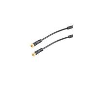 Cable coaxial satellite antenne connecteurs f mâle gold longueur 2,5 tnt sat