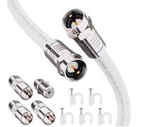 Cable Coaxial TV RG6 Cable Antenne TV 3m avec Connecteurs 75 OHM Câble TV Numériquey,Premium à Haut Débit,Pour Internet,Parabole