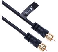 Câble coaxial vers connecteur M-plug F-F broches pour satellite Sat Bosch SkyDSL Unitymedia TV HDTV DVB DVD Radio/Coax Antenne Freeview Coaxial Coax Antenne Adaptateur Câble TV - 3 m Noir