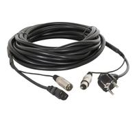 Câble combiné audio - Non spécifié - 20 m - XLR F / IEC F - XLR M - 16A max