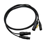 Câble combiné IP65 True1 à 5 Broches, Disponible en 1 m, 1,5 m, 2 m, 3 m et 5 m. Câble Hybride True One for l'alimentation et Les données, destiné à l'éclairage scénique extérieur.(2m)