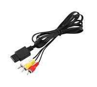Câble Composite AV pour N64 , Ultra épais et Flexible, Facile à Utiliser avec Connecteurs à Code Couleur, Longueur 1,8 M