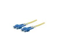 Intellinet Fiber Optic Patch Cable, OS2, SC/SC, 2m, Yellow, Duplex, Single-Mode, 9/125 µm, LSZH, Fibre, Lifetime Warranty, Polybag - Cordon de