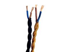 Câble conducteur étamé, Fil électrique tressé textile toronné multicolore, plusieurs tailles(Red,30Meter 3 cores)
