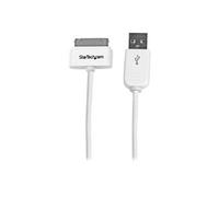 StarTech.com Câble connecteur Apple Dock 30 broches vers USB de 1 m pour iPad, iPhone, iPod - Blanc