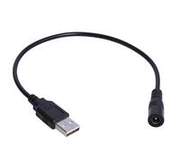 Câble connecteur mâle vers femelle USB vers prise 5,5 mm x 2,1 mm 5 V pour câble d'alimentation de charge