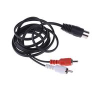câble convertisseur A/V, 1.5m, 5 broches DIN mâle vers 2RCA mâle, pour vidéo TV, pour console C16, C64C, C128, ic 20