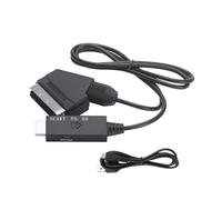 Câble convertisseur Audio vidéo Compatible HDMI vers péritel, entrée Compatible HDMI vers Sortie péritel, Plug and Play for magnétoscope VHS, DVD, HD. Pièces de Rechange(Scart to HD)