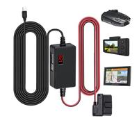 Câble convertisseur d'alimentation 24 V à 5 V/3 A, fiche coudée à droite | Kit de câbles rigides pour caméra de voiture, camionnette, ramassage, adaptateur de puissance automobile pour appareils