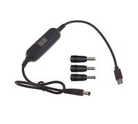 Câble convertisseur de tension type C 5 V vers 12 V USB C vers connecteur 5,5 x 2,1 mm avec 3 connecteurs adaptateur Step Up Voltage