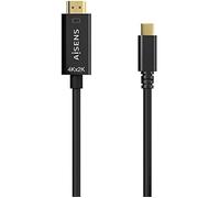 AISENS A109-0624 câble vidéo et adaptateur 1,8 m USB Type-C HDMI Type A (Standard) Noir