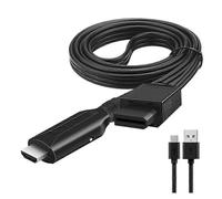 Câble convertisseur HDMI compatible avec Nintendo Wii, entrée Wii vers sortie HDMI, support NTSC 480i 480p PAL 576i, plug and play, noir ABS métal