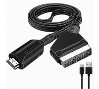 Câble convertisseur HDMI vers péritel de 1 mètre (3 pieds) avec connecteurs plaqués or pour TV, PC, DVD, transmission audio et vidéo HD