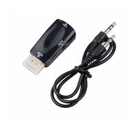 Câble convertisseur HDMI vers VGA mâle vers Femelle, Adaptateur Jack 3,5 mm Audio for téléviseur, PC, Ordinateur Portable, Tablette(Black with Data Line)