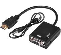 Câble Convertisseur Hdtv Mâle Vers Vga Femelle Video Full Hd 1080P Audio Jack[Z3335]