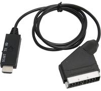 Câble Convertisseur Péritel vers HDMI,Cordon Adaptateur D'interface Multimédia HD 1080P Péritel vers HD pour TV,Son Vidéo DC 5V