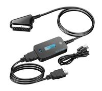 Câble convertisseur péritel vers HDMI mâle entrée péritel vers sortie HDMI avec commutateur 720p/1080p pour magnétoscope, VHS, DVD, STB, Sky Box, PS2, PS3, Wii vers HDTV et projecteur
