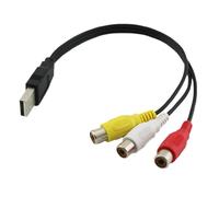 Câble convertisseur USB 2.0 A mâle vers 3 RCA 3rca RGB femelle prise vidéo AV HDTV TV