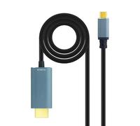 Câble convertisseur USB-C mâle vers HDMho 8K à 60 Hz, longueur de 1,8 m, matériau flexible. Conçu pour : transmission vidéo haute définition.