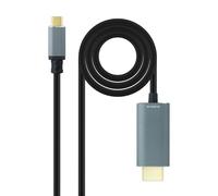 Câble convertisseur USB C vers HDMI mâle 8 K @ 60 Hz, longueur de 1,8 m, idéal pour les transmissions haute définition et la connexion d'appareils.