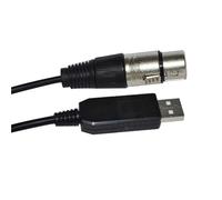 Câble convertisseur USB vers RS485 3 Broches DMX512 DMX 512 XLR Femelle FT232RL for contrôleur de scène Freestyler(3 Metre,Color D)
