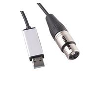 Câble convertisseur USB vers RS485 512 512 XLR Femelle FT232RL Compatible avec Le contrôleur d'éclairage de scène Freestyler Lightkey(1.0M,Svart)