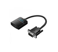 Câble convertisseur VGA mâle vers HDMI femelle - 1 m -Couleur noire